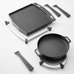 Ooni Cast Iron Skillet &amp; Dual Sided Grizzler Cookware Set with Trivets