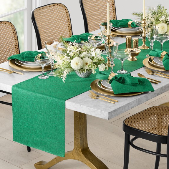 Damask Tablecloth, Charcoal Cotton | Williams Sonoma