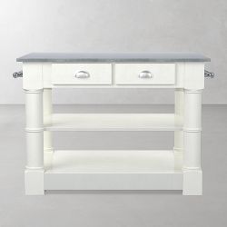 Barrelson Single Kitchen Island with Italian Basalt Top (49&quot;)