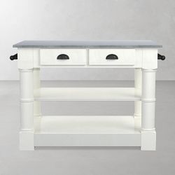 Barrelson Single Kitchen Island with Italian Basalt Top (49&quot;)