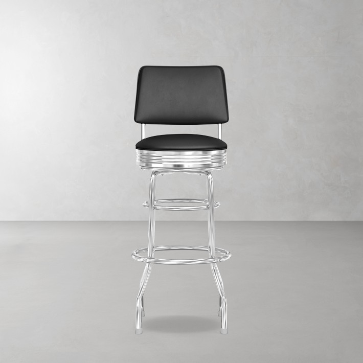 Cushion-Back Diner Bar Stool | Williams Sonoma