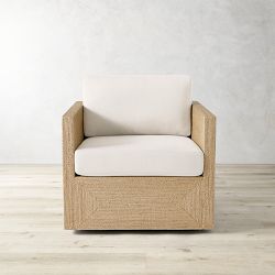 Point Reyes Swivel Chair Cushion, Sunbrella Performance Canvas, Canvas