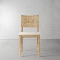 Point Reyes Side Chair Cushion, Sunbrella Performance Canvas, Canvas