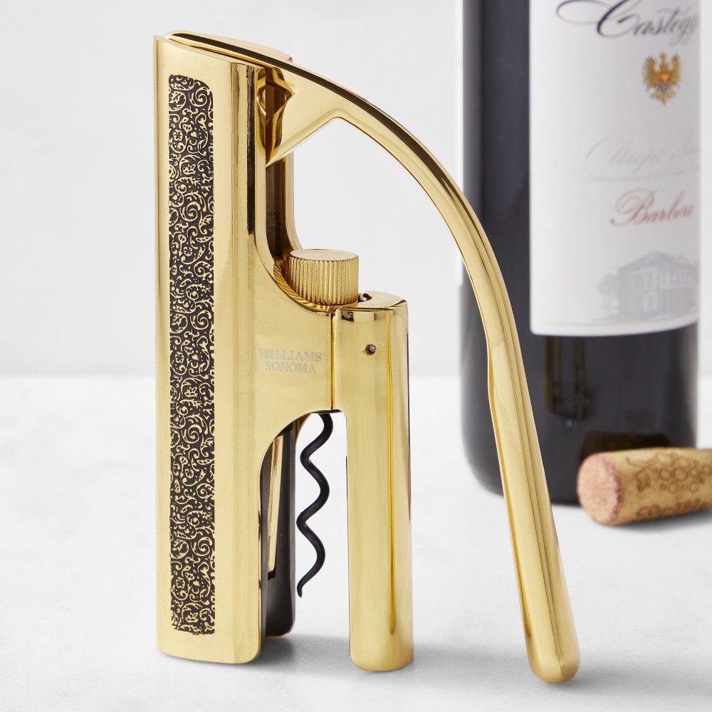 Williams Sonoma Heritage Lever Corkscrew - Gold