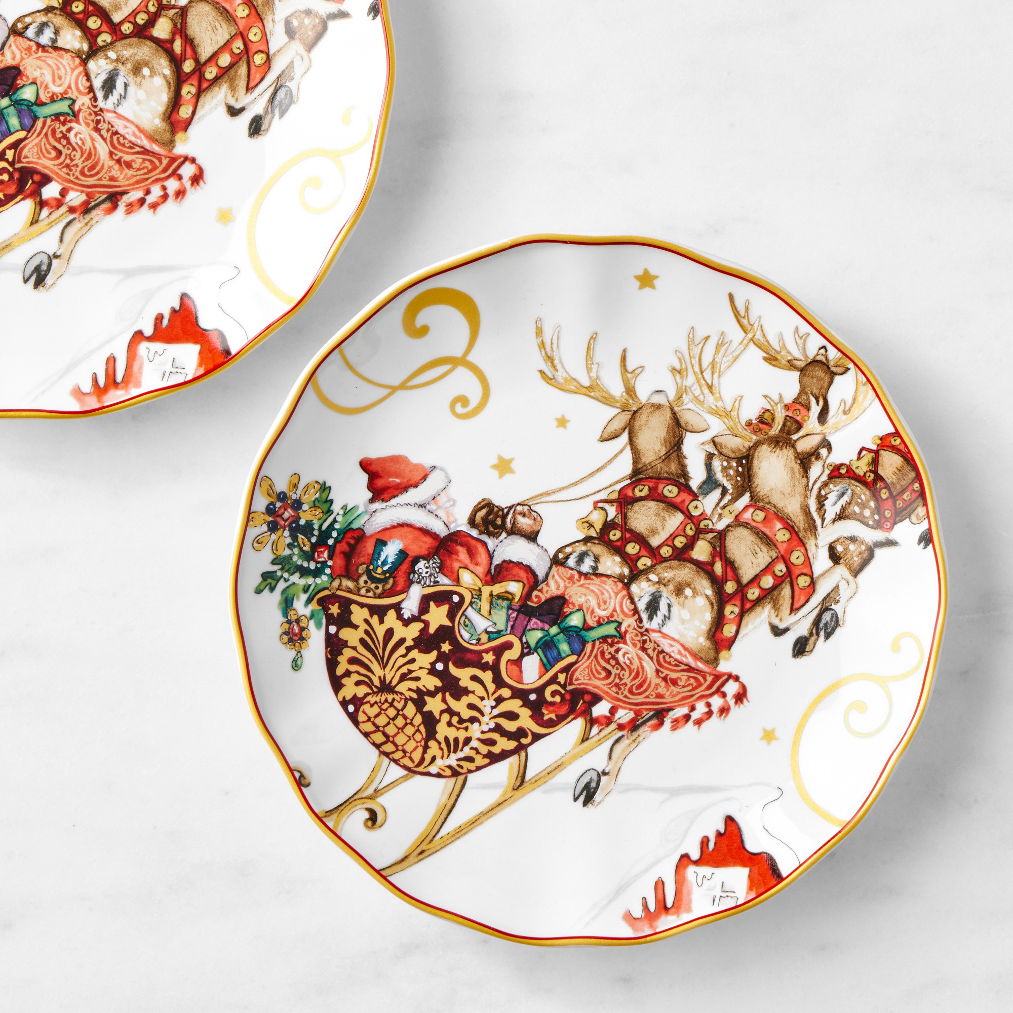 Twas the Night Before Christmas Salad Plates - Set of 4 - Mixed
