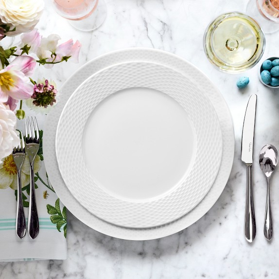 Pillivuyt Basketweave Porcelain Dinner Plates