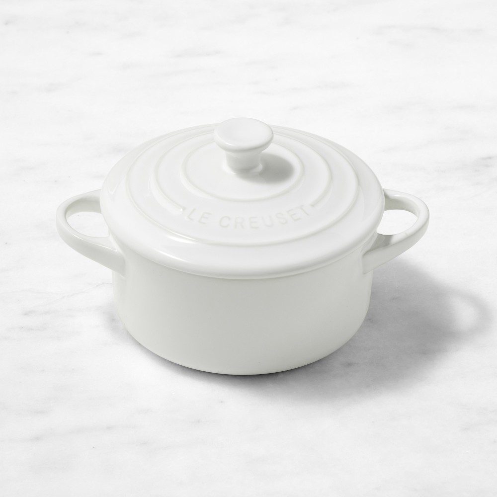 Le Creuset Stoneware Mini Round Cocotte - White