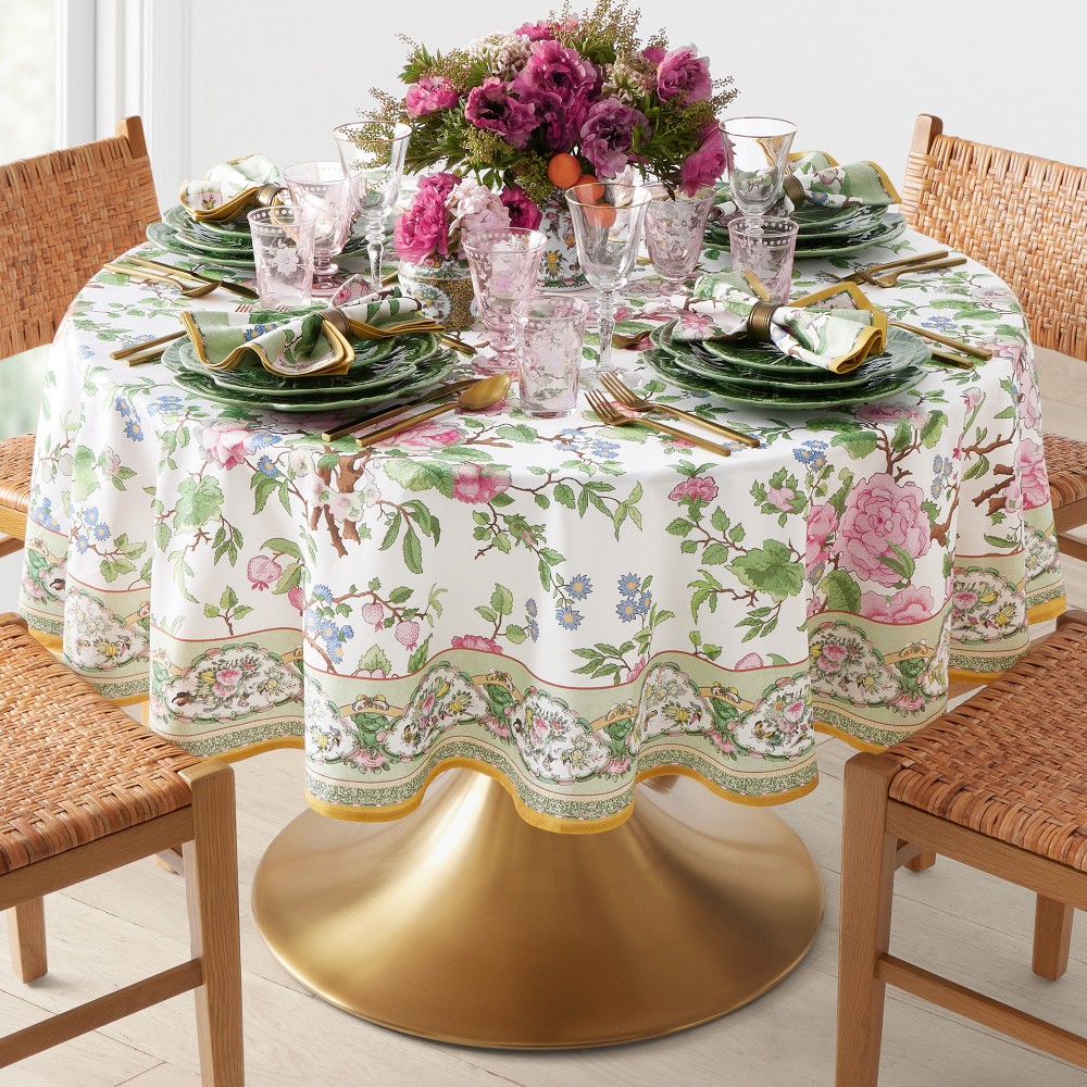 Canton Rose Round Tablecloth | Williams Sonoma
