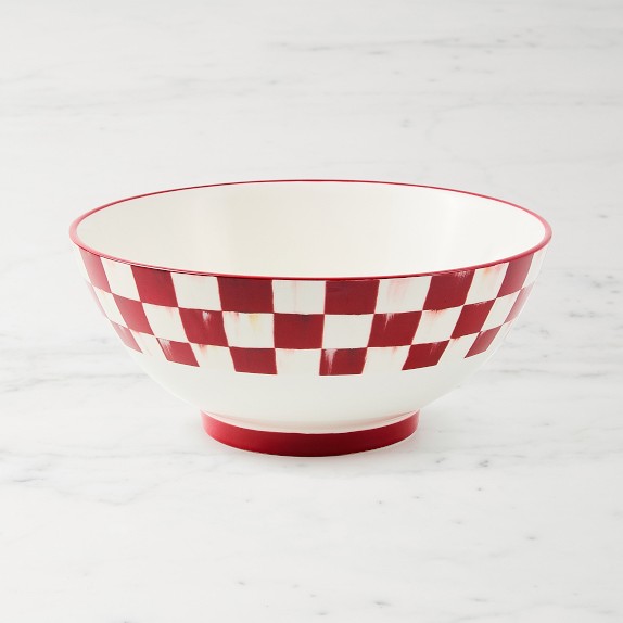 MacKenzie-Childs Cherry Check Serving Bowl | Williams Sonoma