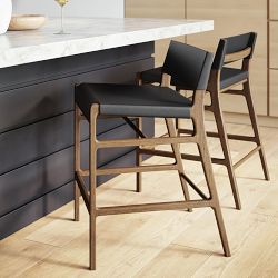 Stratton Leather Slung Counter Stool