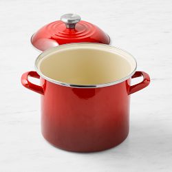 Le Creuset Enameled-Steel Stock Pot with Stainless-Steel Knob