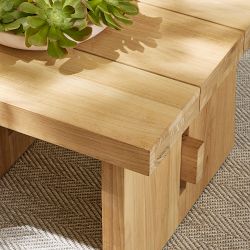 San Clemente Natural Teak Outdoor Side Table (24.5&quot;)