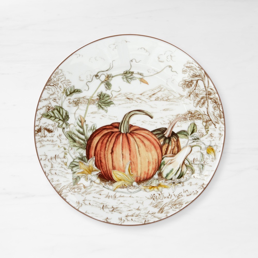 Plymouth Pumpkin Salad Plates - Set of 4