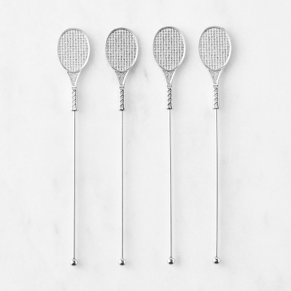 Clubhouse Tennis Stirring Sticks, Set of 4