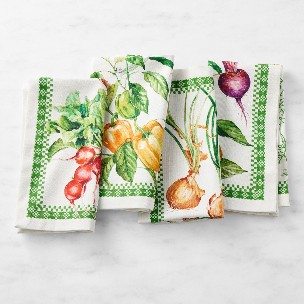Garden Vegetable Napkins, Set of 4 - Set of 4