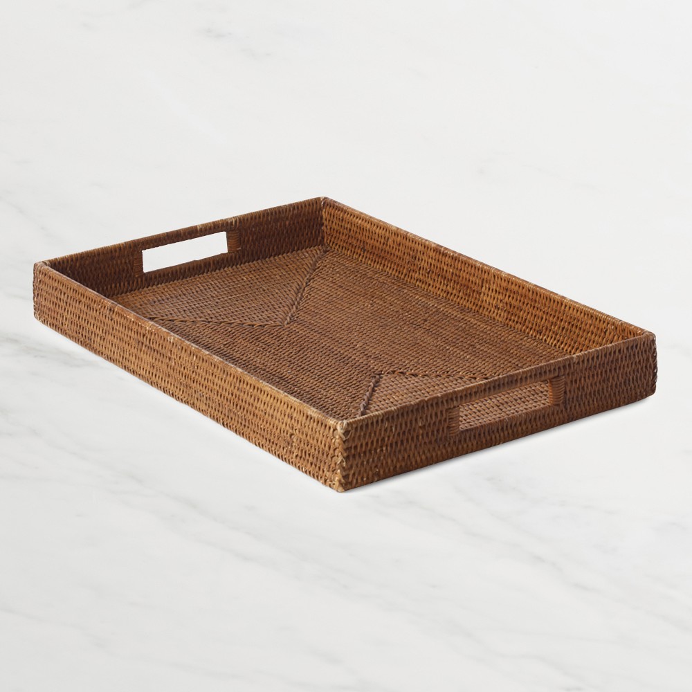 Hapao Rectangular Tray, Tea Stain - 14" X 20"