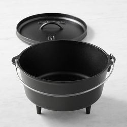 Lodge Savor the Outdoors Seasoned Cast Iron Deep Camp Dutch Oven, 5-Qt.