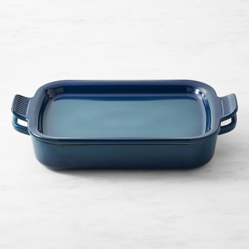 Le Creuset Stoneware Rectangular Baker with Platter Lid, 3-Qt, Agave