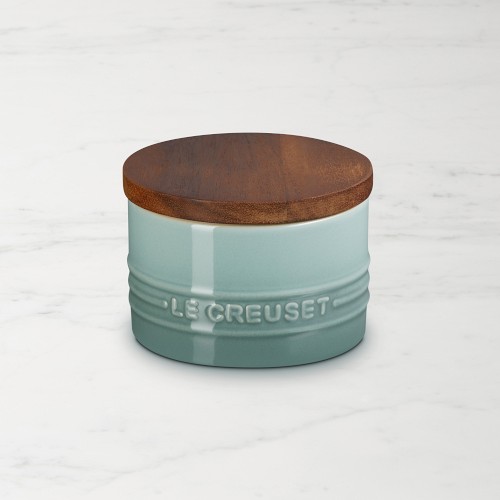 Le Creuset Signature Salt Cellar with Wood Lid, Sea Salt