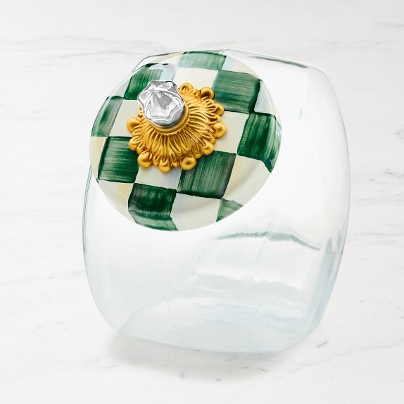 MacKenzie-Childs Emerald Check Cookie Jar