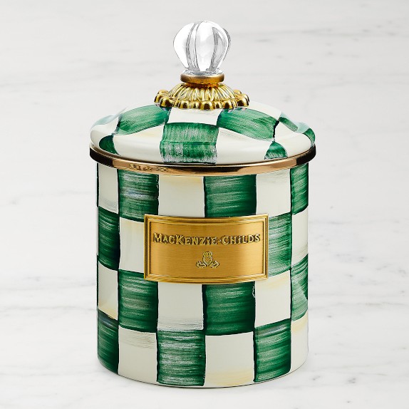 MacKenzie-Childs Emerald Check Canister