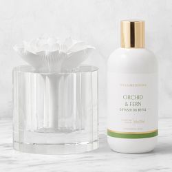 Home Fragrance Orchid & Fern Crystal Flower Diffuser and Refill Set