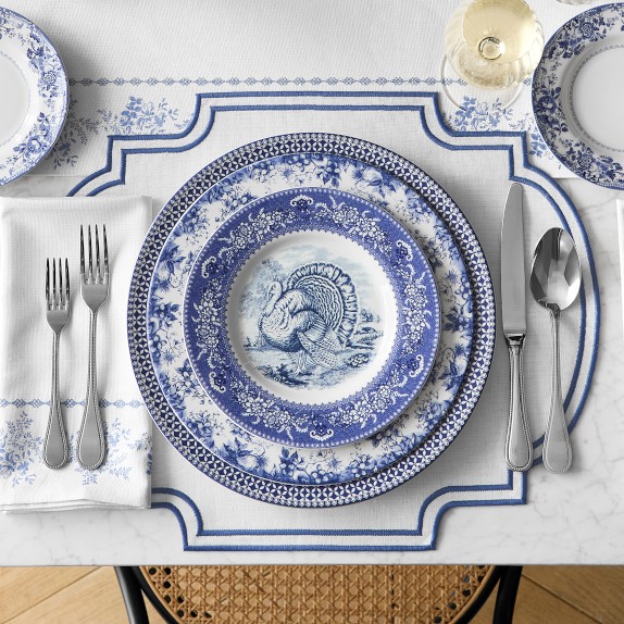 English Floral Turkey Salad Plates