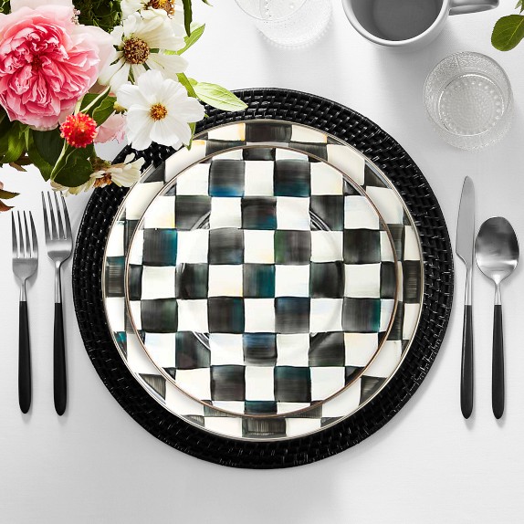 MacKenzie-Childs Courtly Check Dinner Plates | Williams Sonoma
