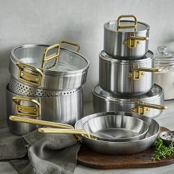 GreenPan™ Stanley Tucci™ Stainless-Steel Uncoated 11-Piece Cookware Set