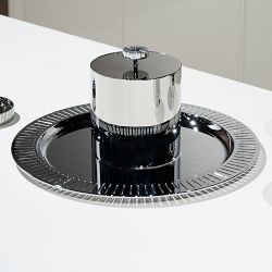 ANNA New York Striations Ice Bucket with Tongs