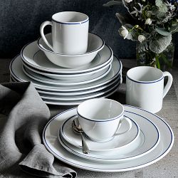 Apilco Tradition Blue-Banded Porcelain Dinnerware Collection +