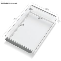 Madesmart Shallow Refrigerator Bin, 8&quot; Wide