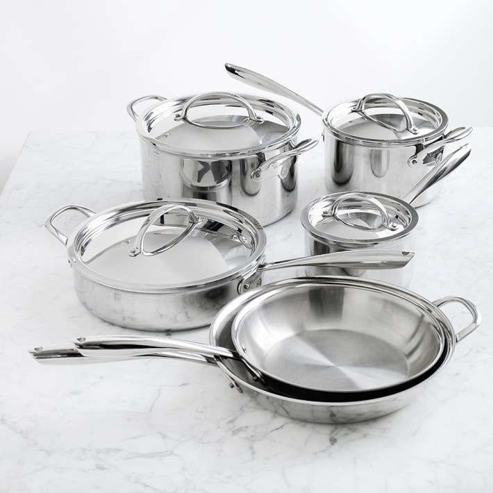Williams Sonoma Thermo-Clad™ 10-Piece Cookware Set | Williams Sonoma