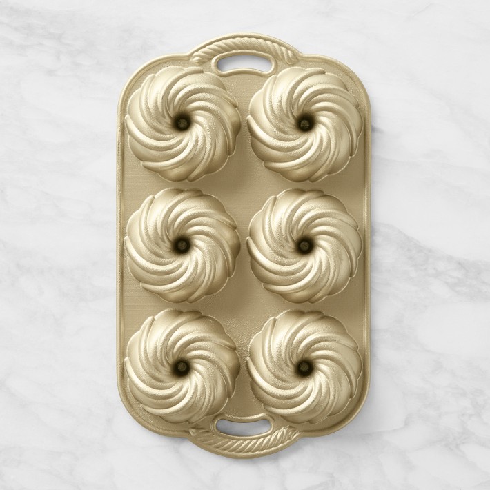 Nordic Ware Swirl 6 Mini Cakelet Pan | Mini Bundt Pan | Williams
