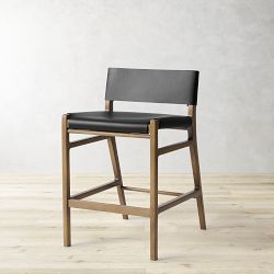 Stratton Leather Slung Counter Stool