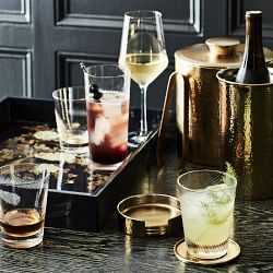 Antique Brass Hammered Wine Chiller