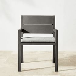 Larnaca Outdoor Slate Grey Metal Dining Armchair
