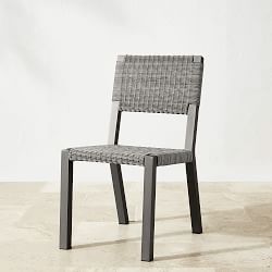 Larnaca Outdoor Slate Grey Metal x All-Weather Weave Dining Side Chair