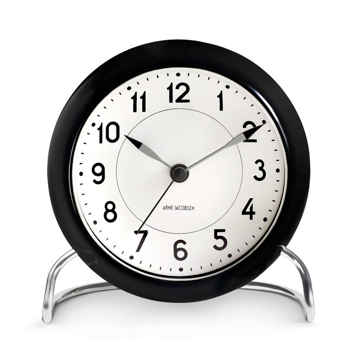 インテリア時計 ARNE JACOBSEN TABLE CLOCK / NAVY BLUE Arne Jacobsen Station Table Alarm Clock, 5 Color Variants