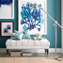 Fairfax Bench, Turned Leg with Tufted Top (51&quot;-61&quot;)