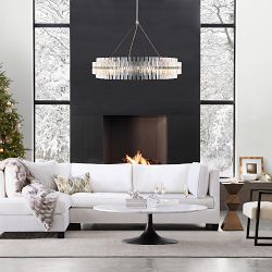 Phoebe Round LED Crystal Chandelier, Polished Nickel