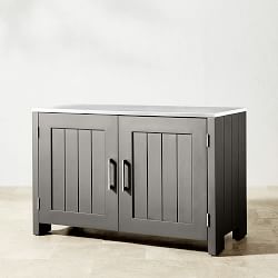 Larnaca Outdoor Slate Grey Metal 2-Door Cabinet (54.5&quot;)