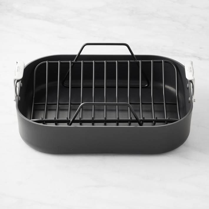 panpan All-Clad HA1 Expert Hard Anodized Nonstick Roaster with Rack, 13