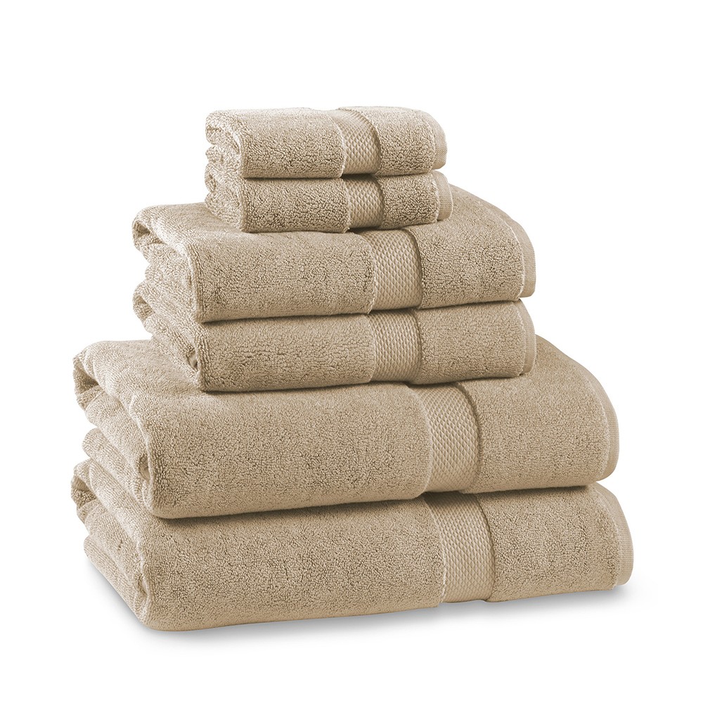 Chambers® Heritage Turkish 800-Gram Solid Towels - Set of 6 Khaki