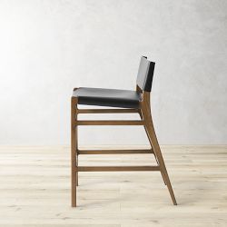 Stratton Leather Slung Counter Stool