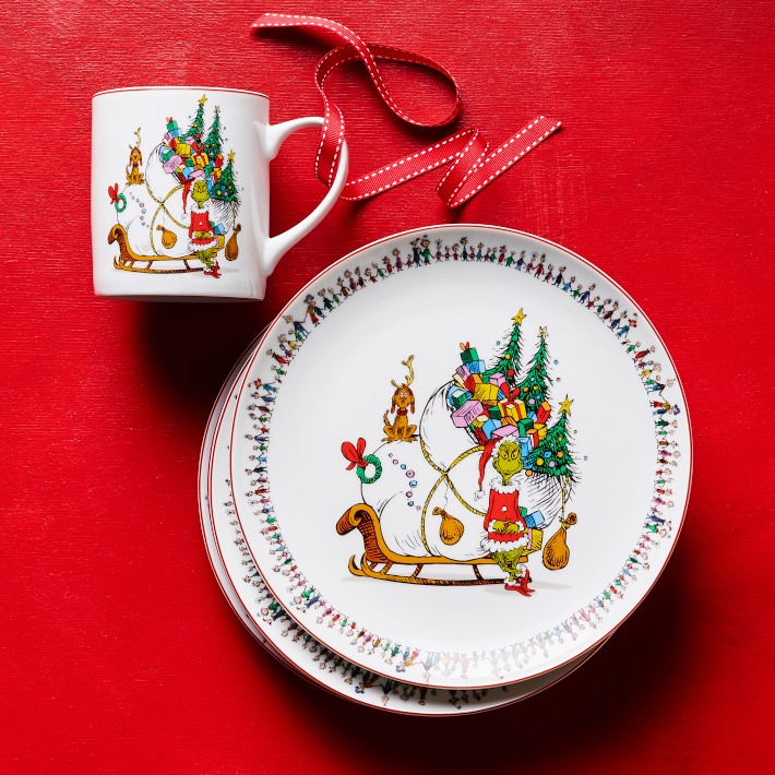 The Grinch Dessert Plates - Set of 4 | Williams Sonoma