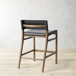 Stratton Leather Slung Counter Stool
