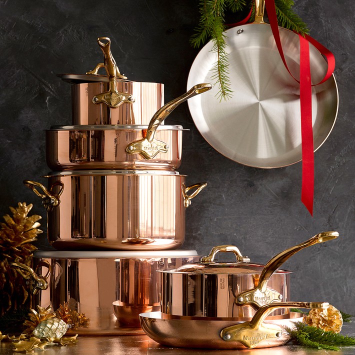 Mauviel Copper 12-Piece Cookware Set | Williams Sonoma