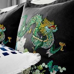 Schumacher Chiang Mai Printed Duvet Cover &amp; Shams