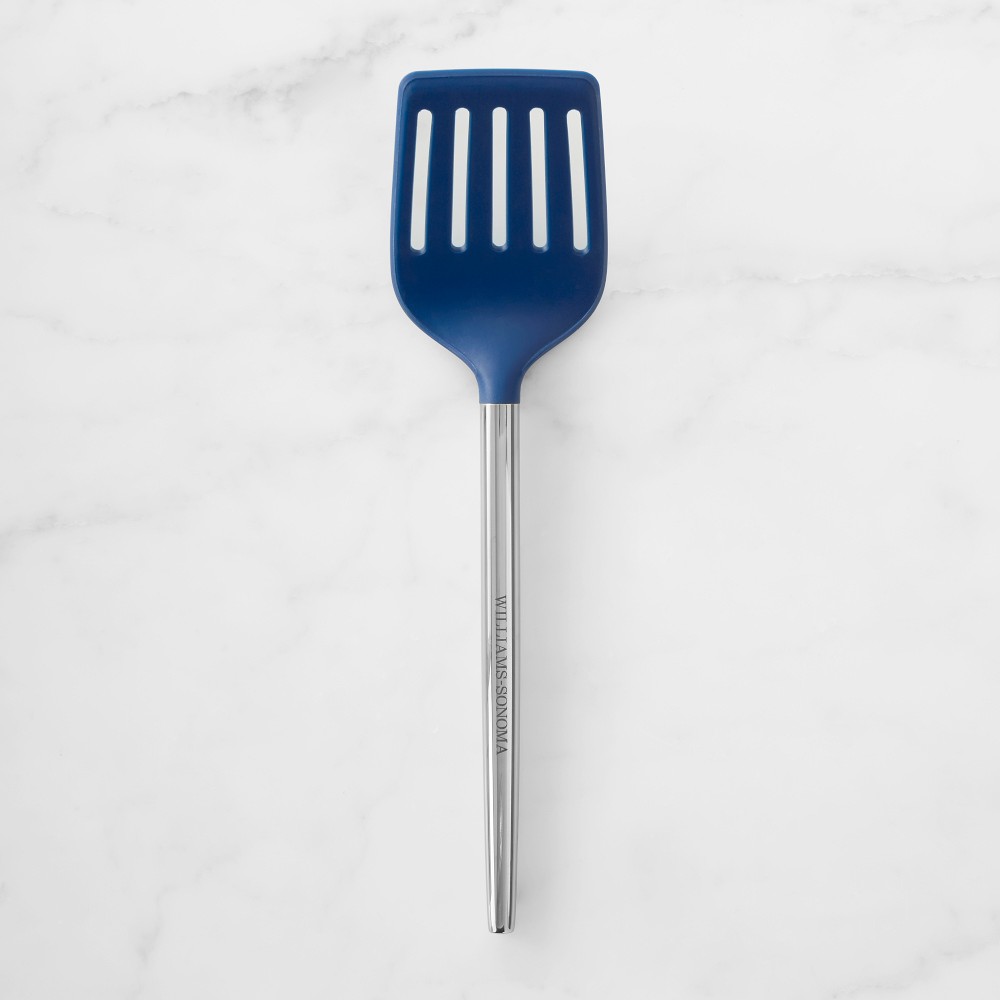 Williams Sonoma Stainless-Steel Silicone Slotted Turner - Navy